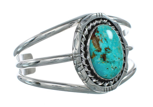 Genuine Navajo Large Turquoise Sterling Silver Cuff Bracelet NN20522
