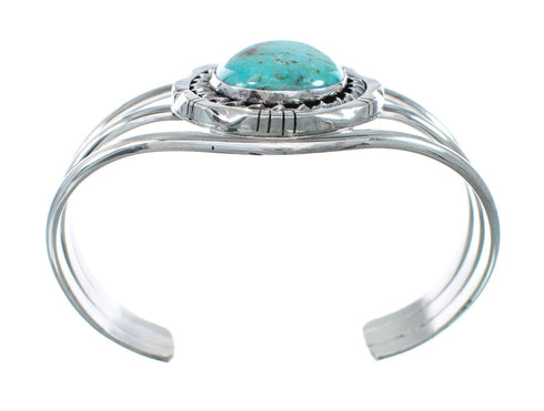 Genuine Navajo Large Turquoise Sterling Silver Cuff Bracelet NN20522