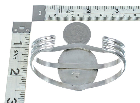 Genuine Navajo Large Turquoise Sterling Silver Cuff Bracelet NN20522