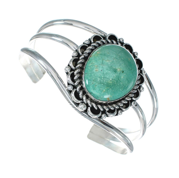 Genuine Navajo Kingman Turquoise Sterling Silver Cuff Bracelet NN20509
