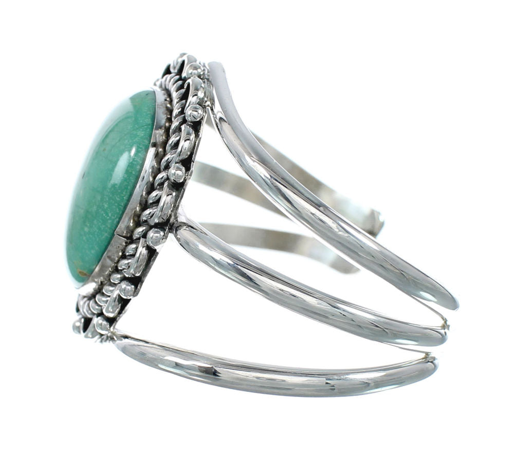 Genuine Navajo Kingman Turquoise Sterling Silver Cuff Bracelet NN20509 ...