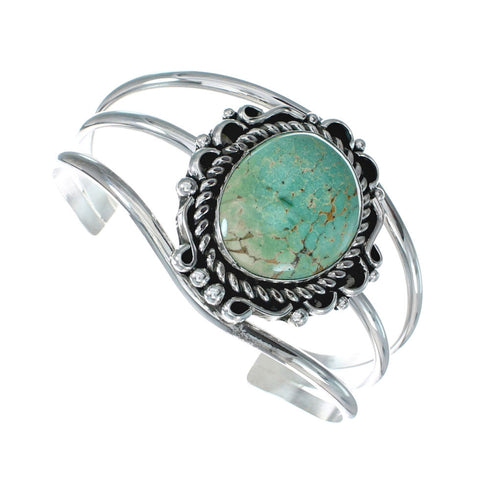 Genuine Navajo Kingman Turquoise Sterling Silver Cuff Bracelet NN20518