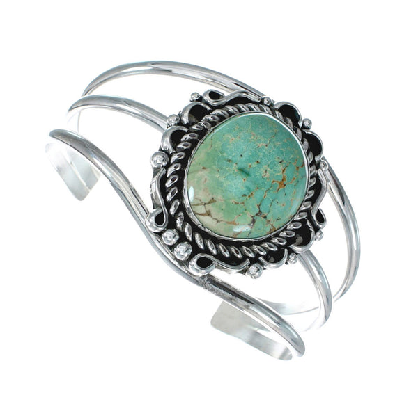 Genuine Navajo Kingman Turquoise Sterling Silver Cuff Bracelet NN20518