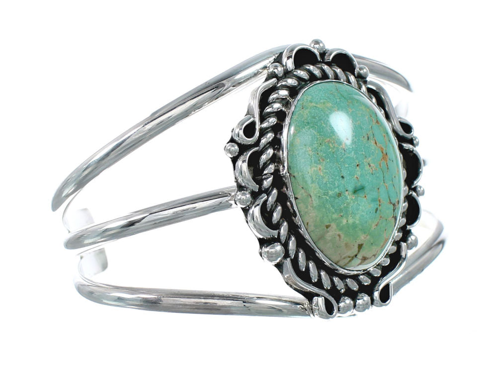 Genuine Navajo Kingman Turquoise Sterling Silver Cuff Bracelet NN20518 ...