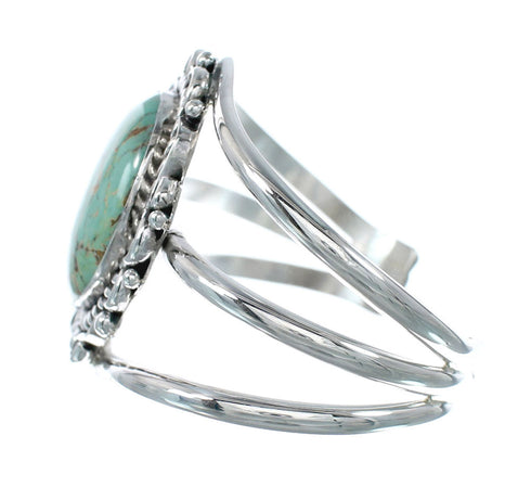 Genuine Navajo Kingman Turquoise Sterling Silver Cuff Bracelet NN20518