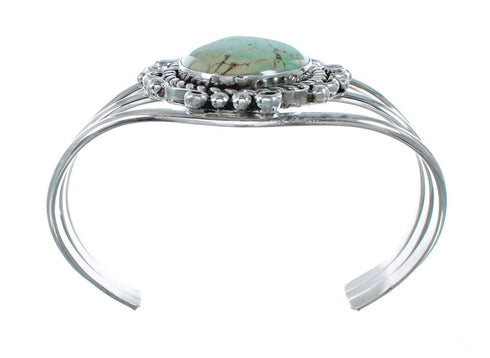 Genuine Navajo Kingman Turquoise Sterling Silver Cuff Bracelet NN20518