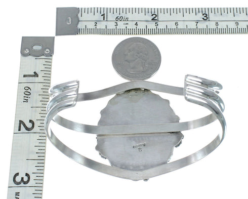 Genuine Navajo Kingman Turquoise Sterling Silver Cuff Bracelet NN20518