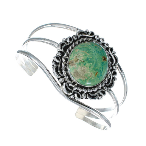 Genuine Navajo Kingman Turquoise Sterling Silver Cuff Bracelet NN20519