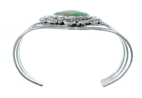 Genuine Navajo Kingman Turquoise Sterling Silver Cuff Bracelet NN20519