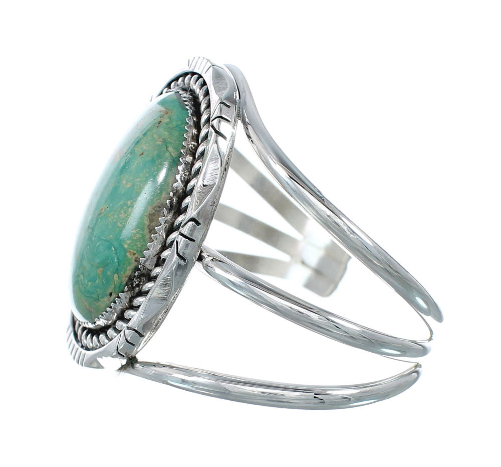 Genuine Navajo Kingman Turquoise Sterling Silver Cuff Bracelet NN20515 ...