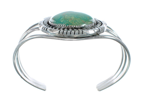 Genuine Navajo Kingman Turquoise Sterling Silver Cuff Bracelet NN20515