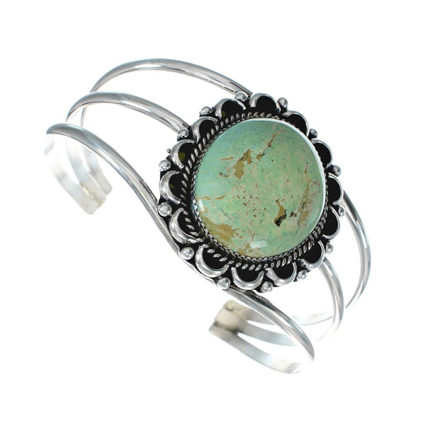 Genuine Navajo Kingman Turquoise Sterling Silver Cuff Bracelet NN20520