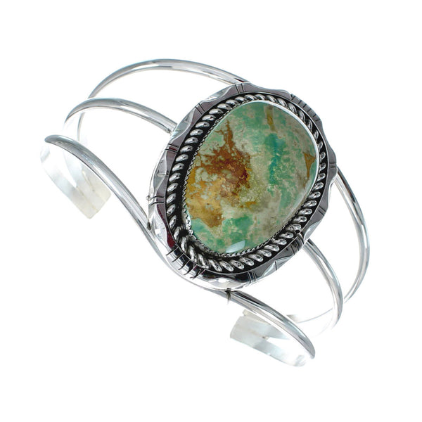 Genuine Navajo Kingman Turquoise Sterling Silver Cuff Bracelet NN20512