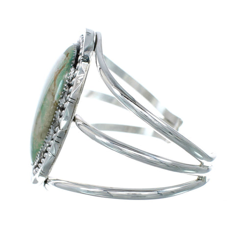Genuine Navajo Kingman Turquoise Sterling Silver Cuff Bracelet NN20512