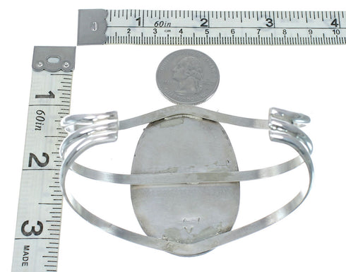 Genuine Navajo Kingman Turquoise Sterling Silver Cuff Bracelet NN20512