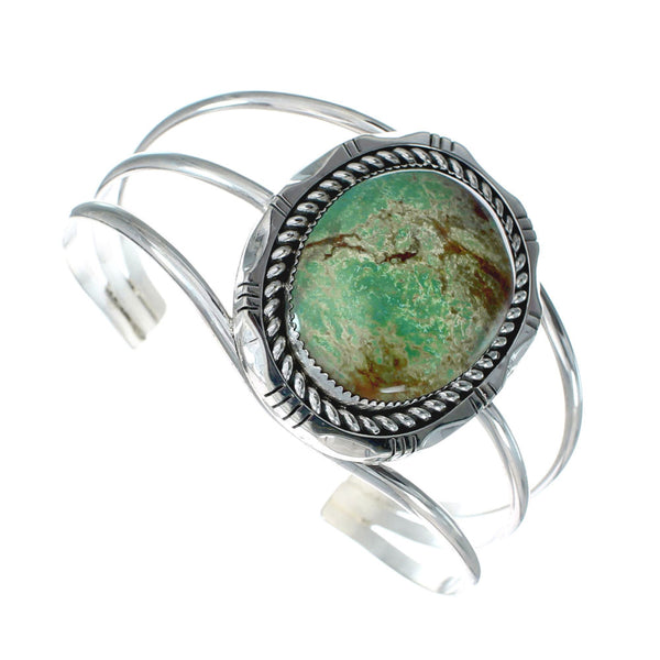 Genuine Navajo Kingman Turquoise Sterling Silver Cuff Bracelet NN20510