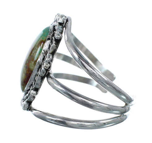 Genuine Navajo Kingman Turquoise Sterling Silver Cuff Bracelet NN20516