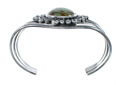 Genuine Navajo Kingman Turquoise Sterling Silver Cuff Bracelet NN20516