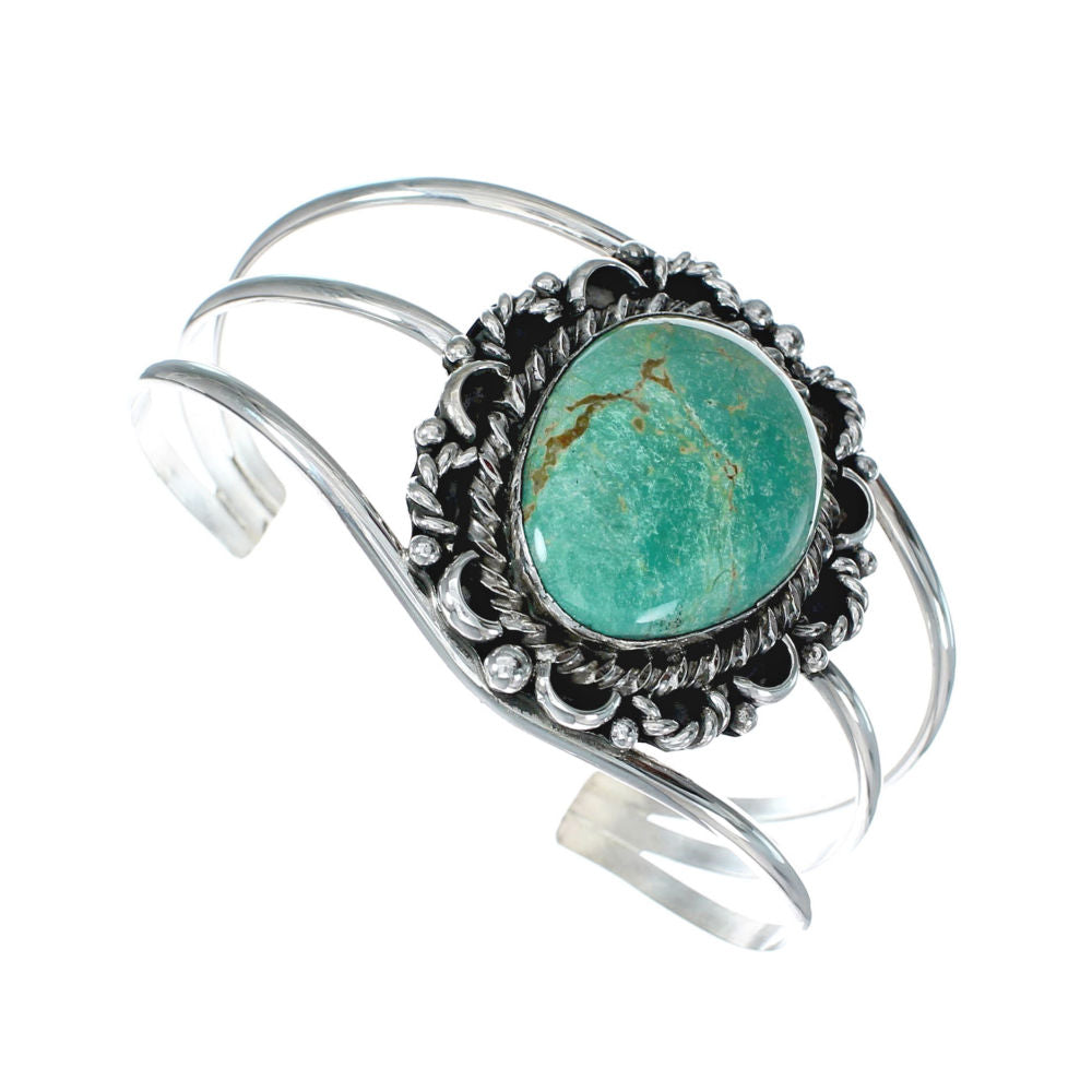 Genuine Navajo Kingman Turquoise Sterling Silver Cuff Bracelet NN20517 ...