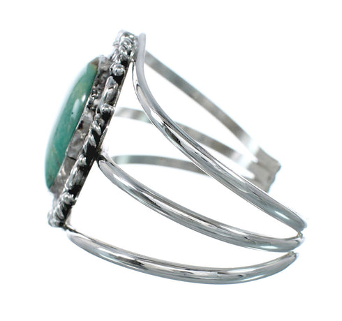 Genuine Navajo Kingman Turquoise Sterling Silver Cuff Bracelet NN20517