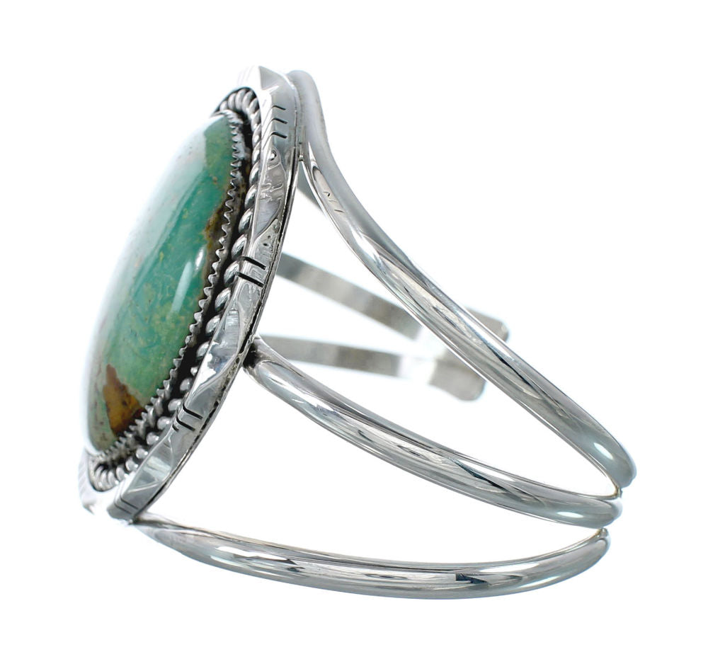 Genuine Navajo Kingman Turquoise Sterling Silver Cuff Bracelet NN20514 ...