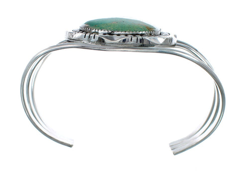 Genuine Navajo Kingman Turquoise Sterling Silver Cuff Bracelet NN20514
