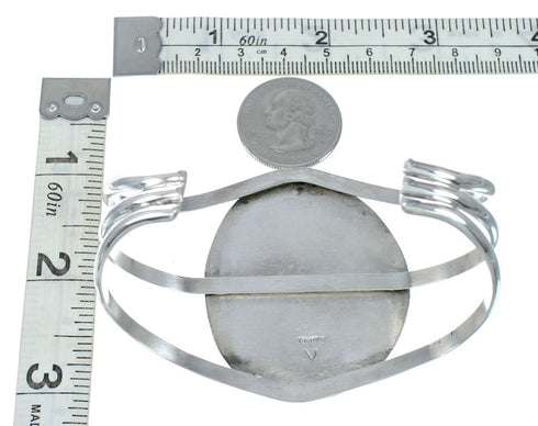 Genuine Navajo Kingman Turquoise Sterling Silver Cuff Bracelet NN20514