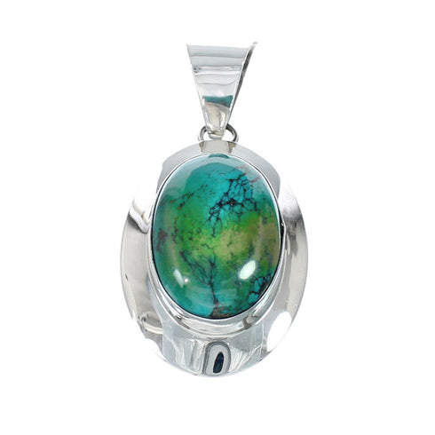 Sterling Silver Turquoise Navajo Pendant NN20529