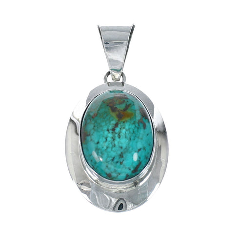 Sterling Silver Turquoise Navajo Pendant NN20528