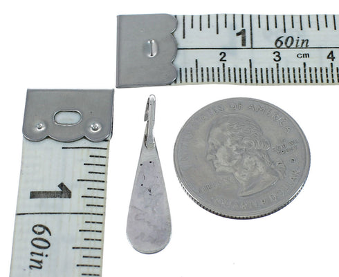 Native American Zuni Authentic Sterling Silver Opal Inlay Pendant NN20557