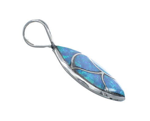 Zuni Blue Opal Sterling Silver Pendant NN20535