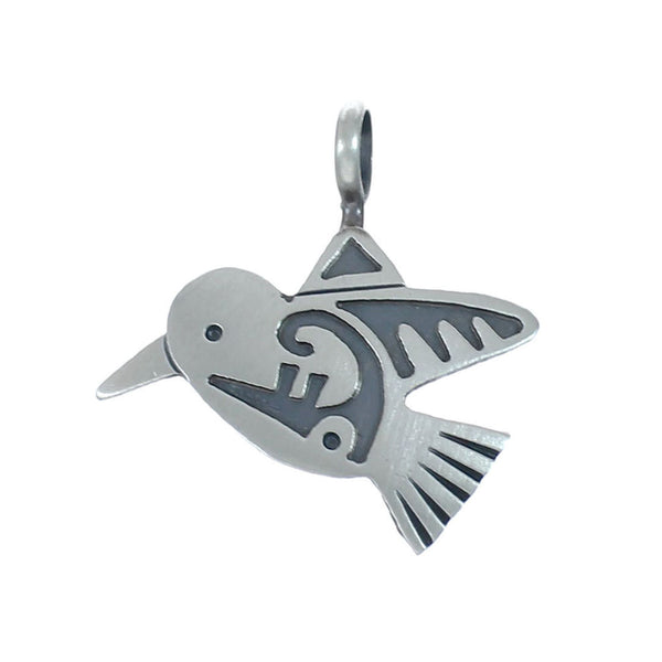 Genuine Sterling Silver Native American Bird Pendant NN20564