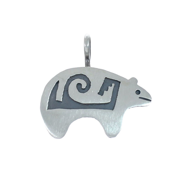 Genuine Sterling Silver Native American Bear Pendant NN20566