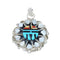 Zuni Multicolor Sun Sterling Silver Pendant NX11724