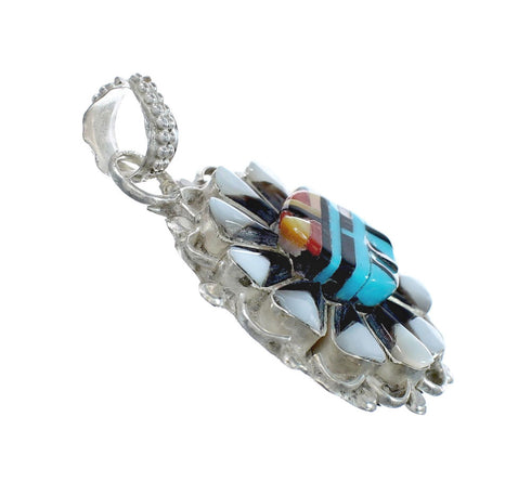 Zuni Multicolor Sun Sterling Silver Pendant NX11724
