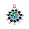 Zuni Multicolor Sun Sterling Silver Pendant NX11722
