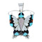 Native American Zuni Multicolor Sterling Silver Butterfly Pendant And Pin NX11695
