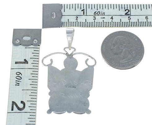 Zuni Multicolor Sterling Silver Butterfly Pendant And Pin NX11731