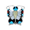 Zuni Multicolor Sterling Silver Butterfly Pendant And Pin NX11734
