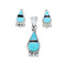 Zuni Multicolor Inlay Pendant Earrings Jewelry Set NX11721