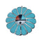 Zuni Multicolor Inlay Sunface Sterling Silver Pendant NN20855