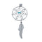 Native American Sterling Silver Turquoise Dream Catcher Feather Pendant NN20678