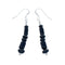 Navajo Sterling Silver Onyx Bead Hook Dangle Earrings NN20860