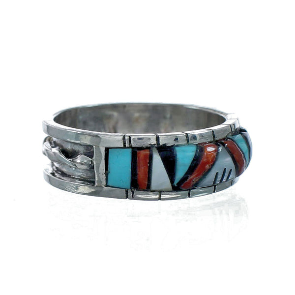 Multicolor Zuni Genuine Sterling Silver Ring Size 11-1/4 NN20574