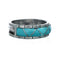 Turquoise Zuni Genuine Sterling Silver Ring Size 6-1/4 NN20571