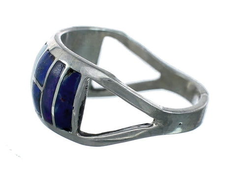 Multicolor Inlay Sterling Silver Zuni Ring Size 6-1/2 NN20590