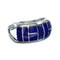 Zuni Lapis Inlay Sterling Silver Ring Size 7-3/4 NN20619