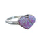 Zuni Native American Pink Opal Heart Sterling Silver Ring Size 5-1/2 NX11745