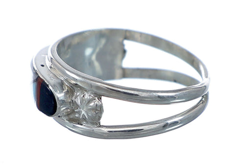 Multicolor Zuni Genuine Sterling Silver Ring Size 5-3/4 NX11749