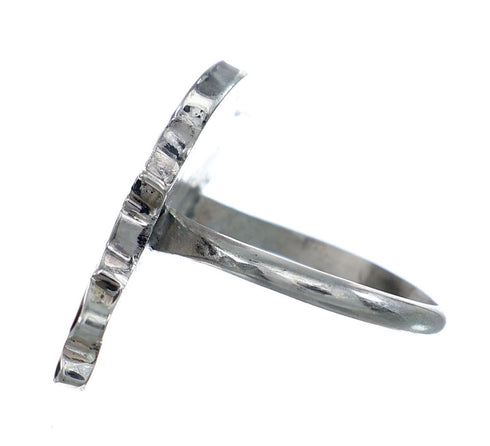 Zuni Multicolor Inlay Genuine Sterling Silver Hummingbird Ring Size 10-1/2 NN20851